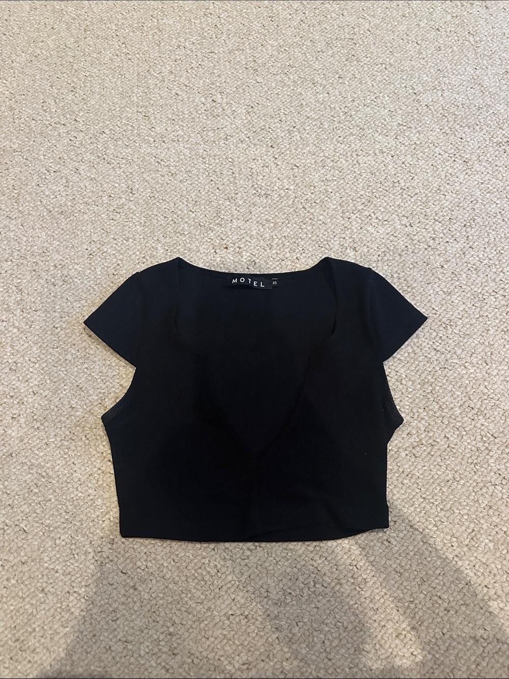 Motel Rocks Black Crop Top